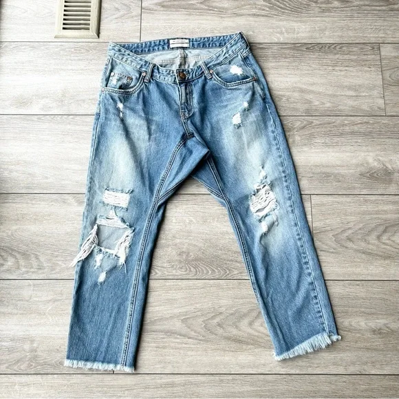 One Teaspoon Lonely Boys Distressed Jeans in Blue Buoy - Picture 4 of 16